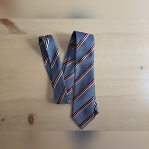 Gianni Antonio Uomo Grey Striped Silk Blend Tie